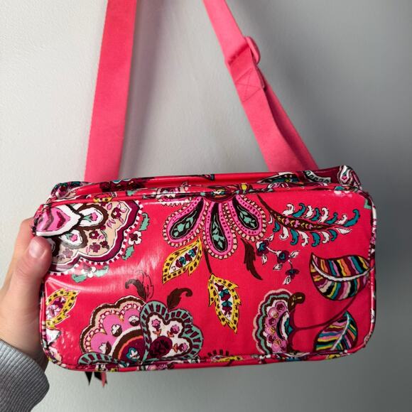 Vera Bradley Call Me Coral Floral Print Insulated Crossbody Lunch Tote Bag - Picture 4 of 8